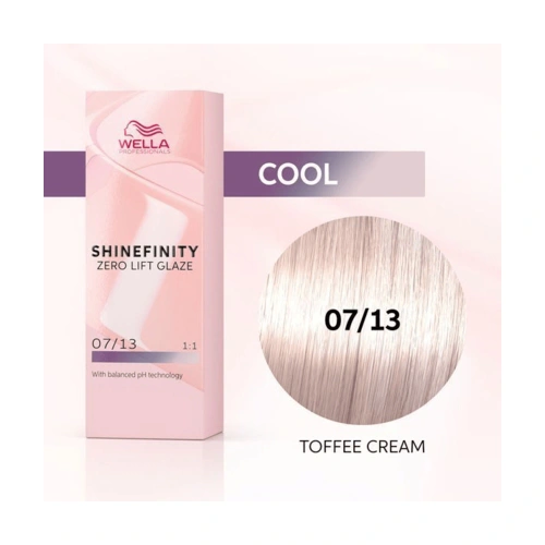 Wella Professional Shinefinity Zero Lift Glaze  - 07/13 60ml - Medium Blonde Ash Gold főképe